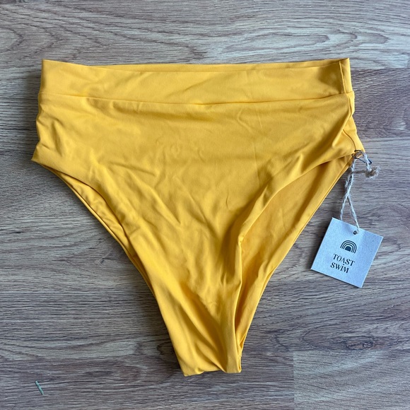NWT Toast Swim Marigold High Waisted Bikini Bottoms - Picture 1 of 3